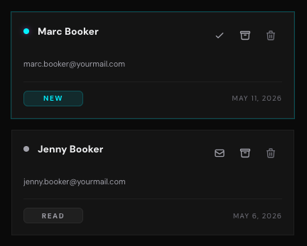 Booking requests inbox in the Mixlane Cockpit